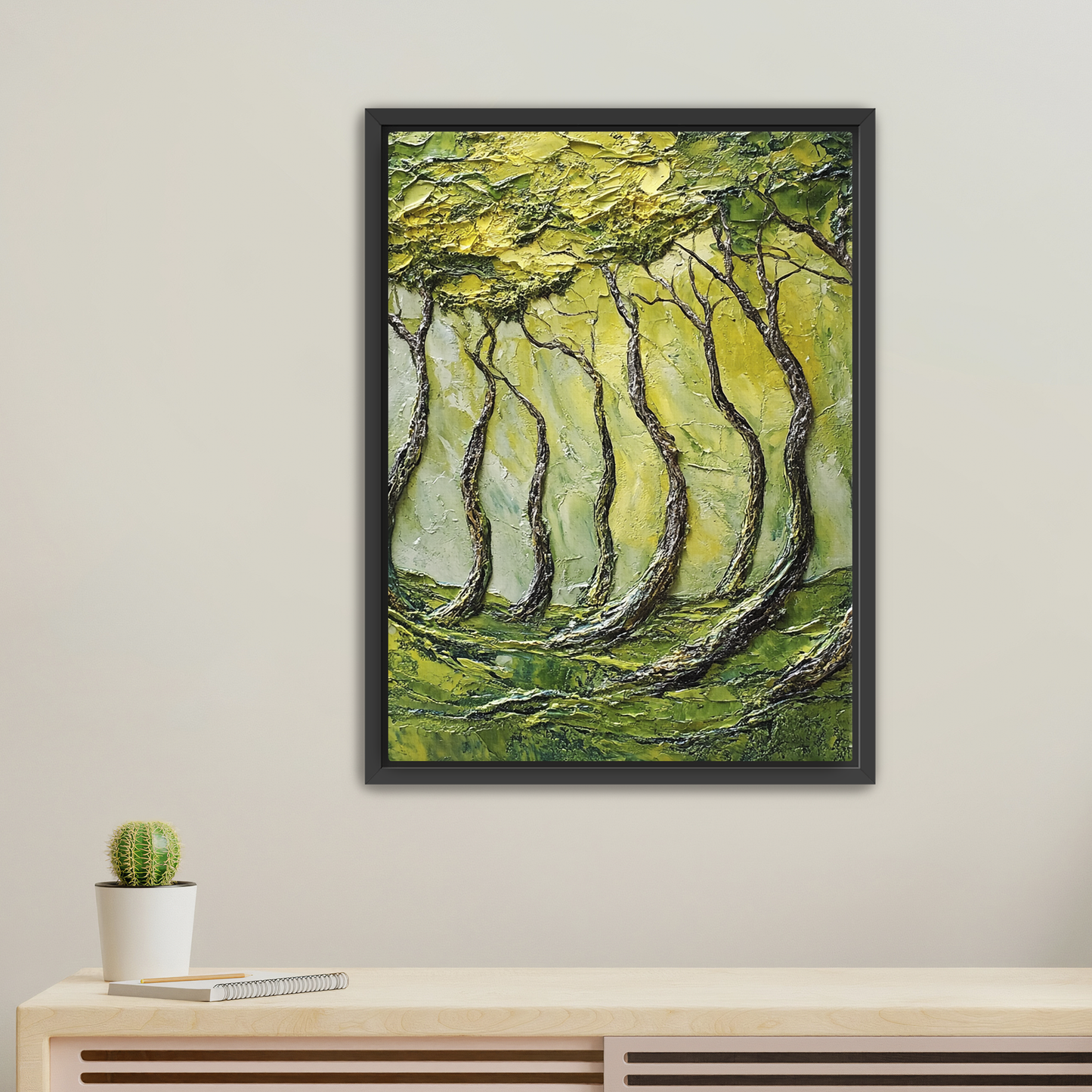 Bowed Trees 1.50" Framed Canvas
