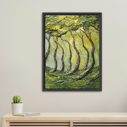 Bowed Trees 1.50" Framed Canvas
