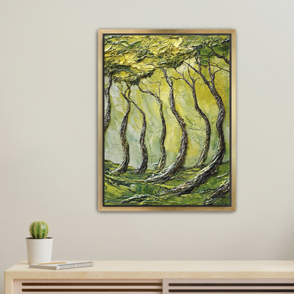 Bowed Trees 1.50" Framed Canvas
