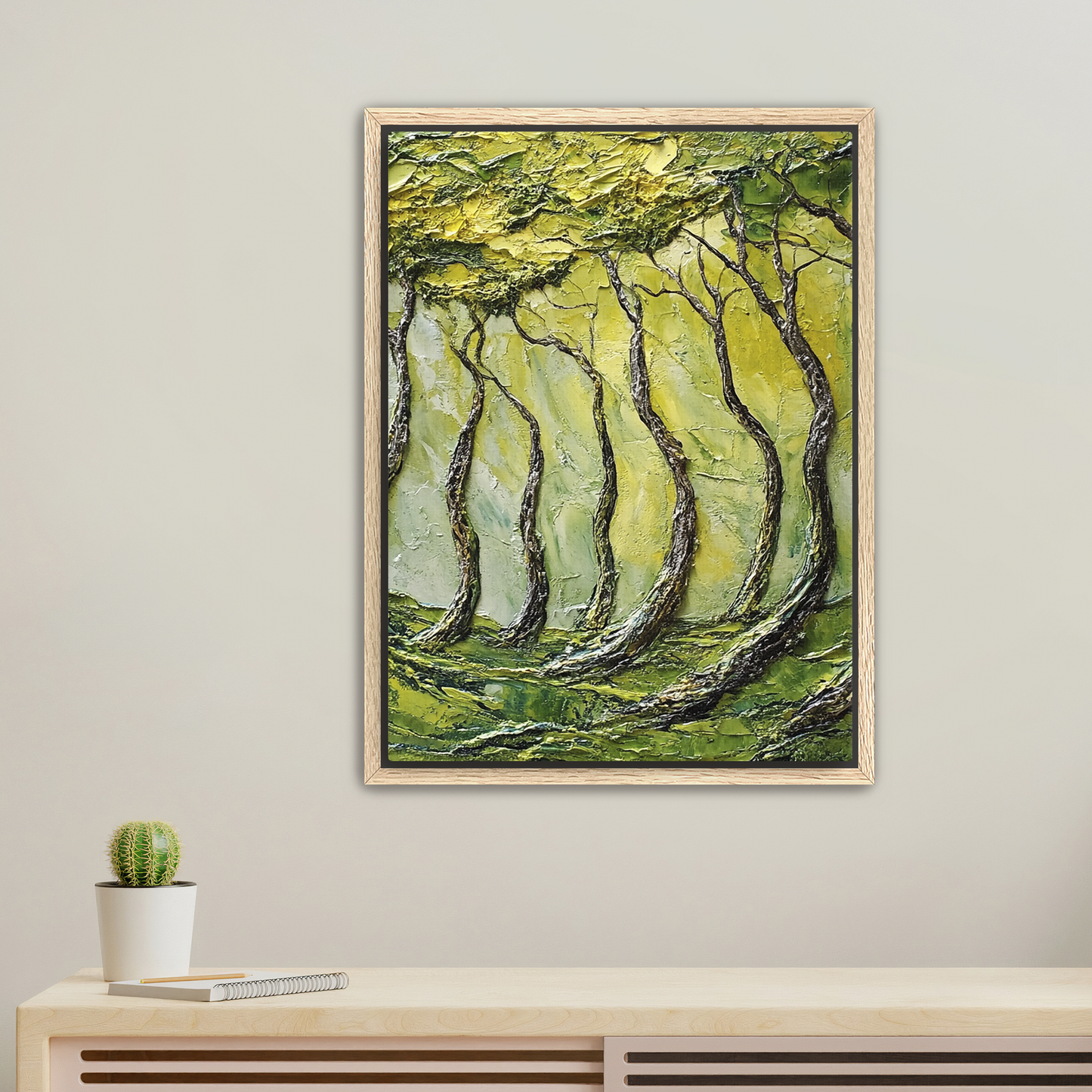 Bowed Trees 1.50" Framed Canvas