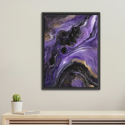 Purple Swirl 1.50" Framed Canvas