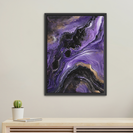 Purple Swirl 1.50" Framed Canvas