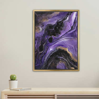 Purple Swirl 1.50" Framed Canvas