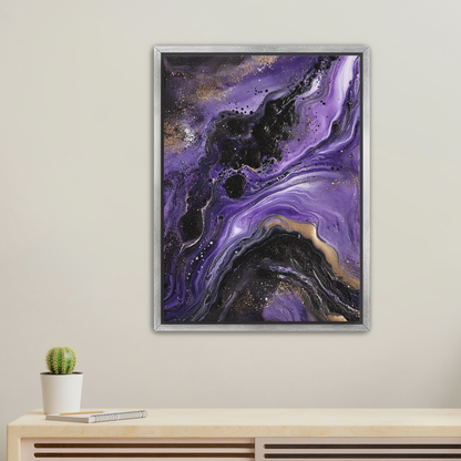 Purple Swirl 1.50" Framed Canvas