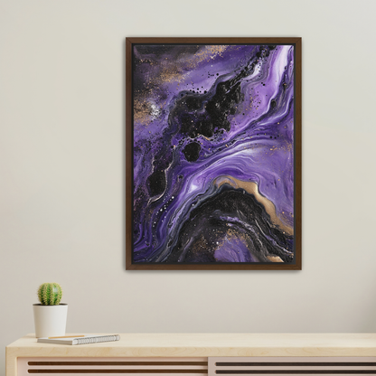 Purple Swirl 1.50" Framed Canvas