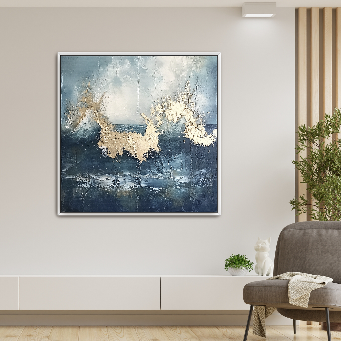 Wave1 1.50" Framed Canvas